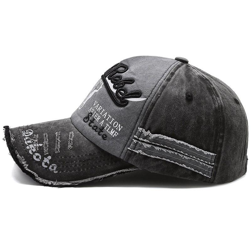 Vintage Retro Baseball Cap With Embroidered Bull Head For Outdoor Sun Protection