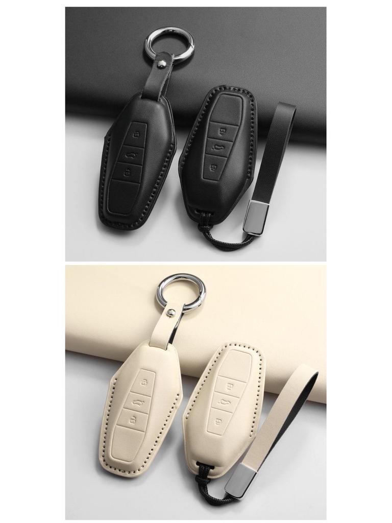 Chery iCAR Key Case for 03/3T/v23 Models, Rice White Shell Buckle Bag, Fashionable Cross-Border Design