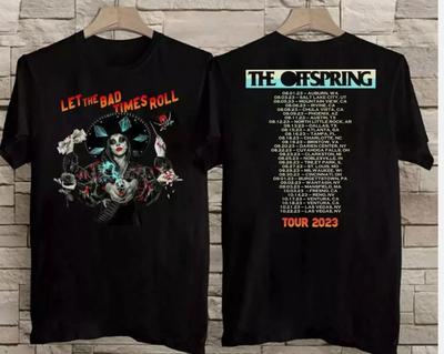 The Offspring Tour 2023 Let The Bad Times Roll Tričko Bavlna Unisex Pro Fanoušky