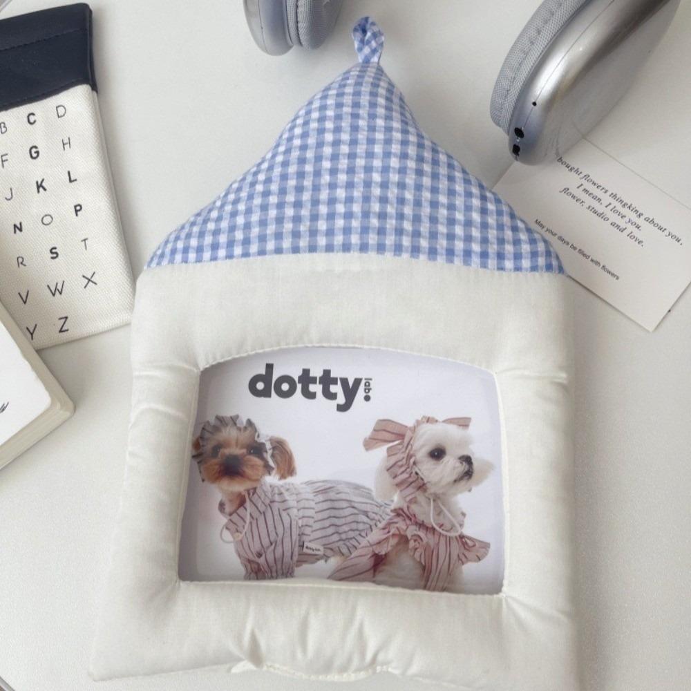 Creative Wall Hanging Photo Frame Cotton House Shape Frame Pictures Frame Desktop Wedding Children Room Decor Gift синий