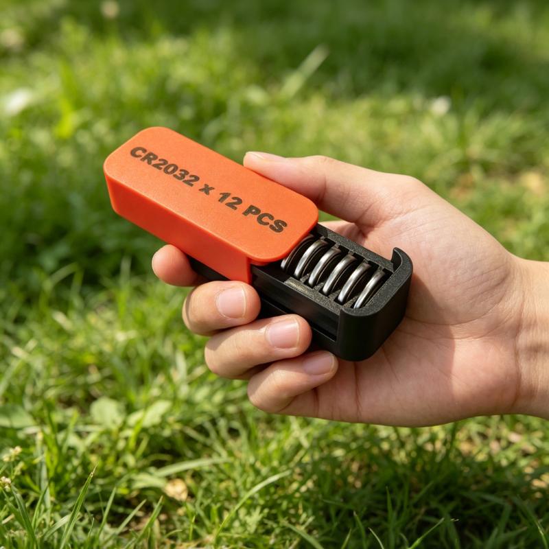 Generic Cr2032 12 Pcs Button Battery Storage Case 3D Printed Portable Organizer Shockproof Holder For Home Outdoor Travel