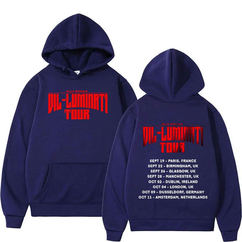 Singer Diljit Dosanjh Dil-Luminati Tour Print Hoodie Boys Harajuku Girls Pullover Music Gift Comfortable Sweatshirt