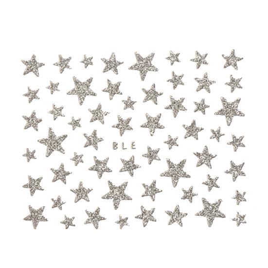 3D Nail Slider Stars Stickers Glitter Shiny Fingernail Decoration for Women