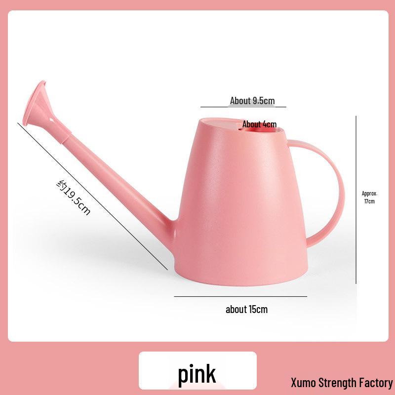 Macaron White Long Spout Watering Can: Resin, Durable, Dual-Purpose for Flowers & Vegetables.