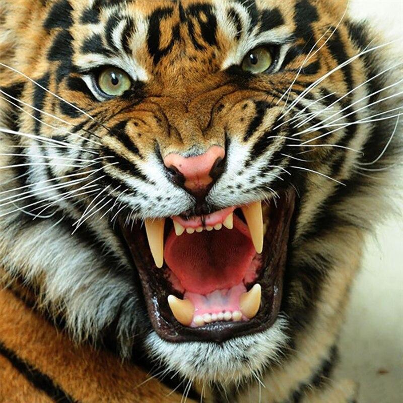 New 5D DIY Diamond Painting Tiger Diamond Embroidery Animal Cross Stitch Full Round Drill Crafts Home Decor Manual Gift