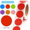 3000 Pieces Removable Color Code Dot Round Sticker Rolls Adhesive Circle Dot Sticker Label 500 Pieces/ Roll , 1 Inch (blue, Red, Pink, Oran