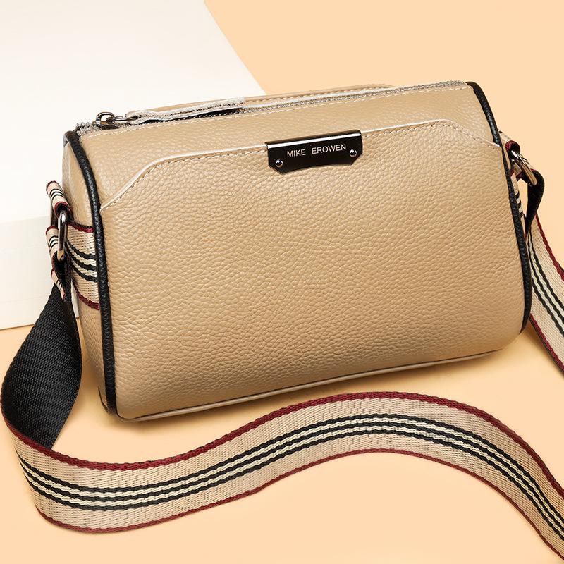 Leather Women'S Bag Large Capacity First Layer Cowhide Bag Fashionable And Simple Soft Leather Shoulder Bag Messenger Bag