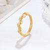 Elegant 14K Gold Braided Ring - High-End Titanium Steel, Non-Fading Jewelry for Women