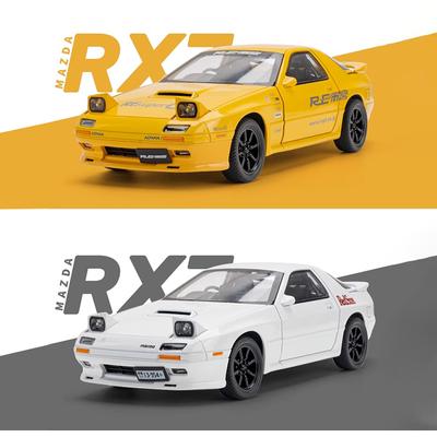 1:24 Mazda RX7 RX-7 Super Sportovní Auto Zvuk a Světlo Natahovací Sběratelské Ozdoby Simulace Odlévaný Model Auta Odlévání Dětská Hračka Dárek pro Chlapce