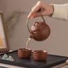 Flowering Zisha Purple Clay Teapot & Cups Tea Set