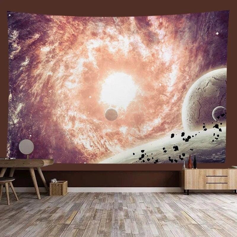 Universe Starry Sky Nebula Planet Background Tapestry Background Cloth Room Living Room Home Decoration Hanging Cloth