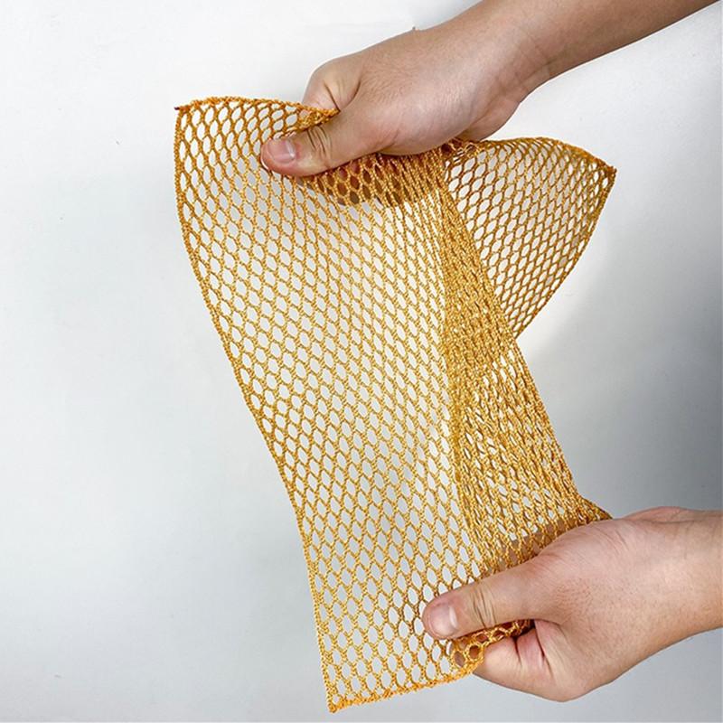 1Pc 30x30cm Microfiber Mesh Wire Dishwashing Cloth Kitchen Degreasing Brush Bowl Scouring Pads Cleaning Tools