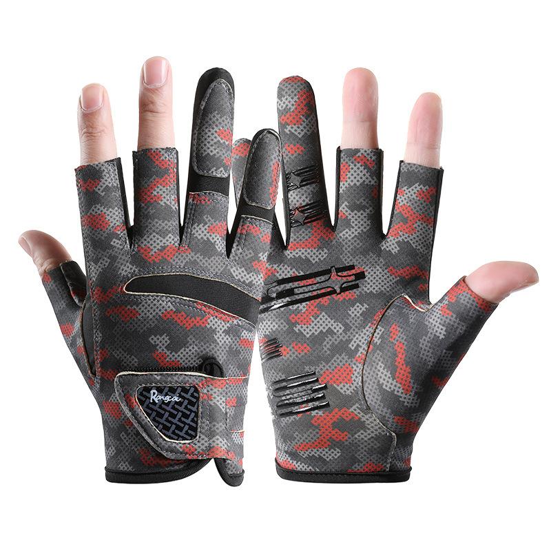 New Fishing Gloves for Men and Women Lascielli Non Slip Breathable Three Finger Cool Sun Protection Non Slip Fishing Gloves