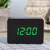 LED Wooden Clock Desktop Silent Electronic Alarm Clock Home Ornament Clock USB Dry Battery Dual-purpose Alarm Clock