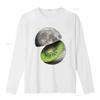 Moon Cut Kiwi Planet Space Fruit T Shirt for Adults Unique Astronomy Design vintage Washed Top For Everyday Wear Stretched