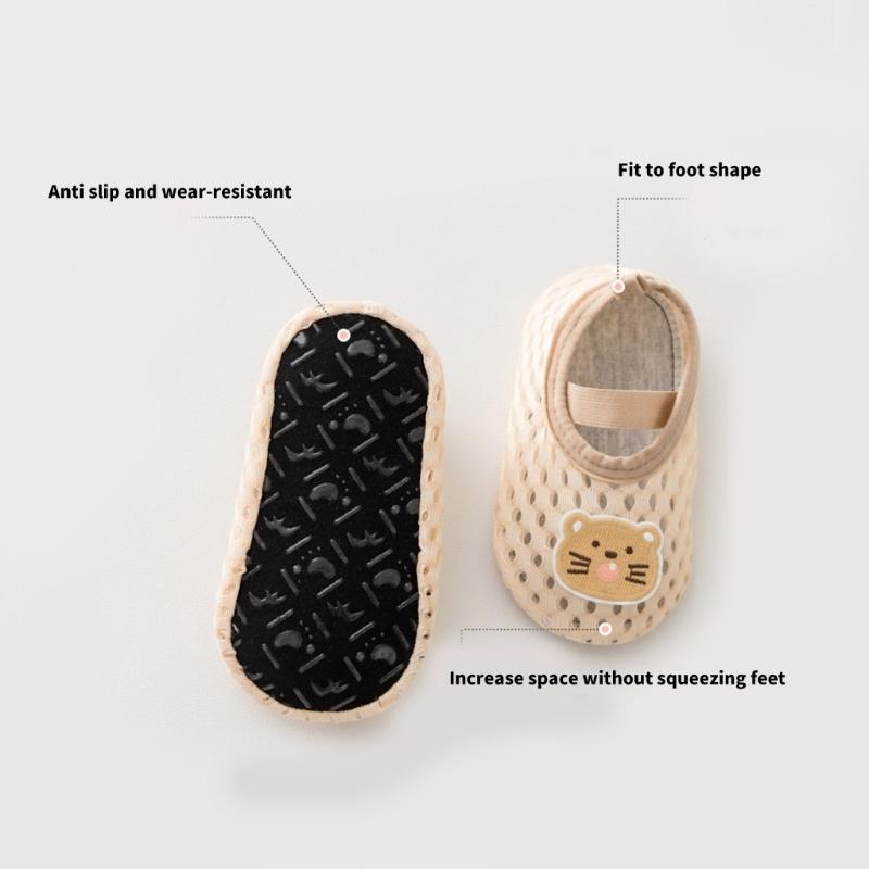 Infant Anti Skid Floor Socks with Cartoon Design for Baby Ages 10 Months to 3 Years Toddler Learning to Walk Shoes