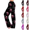 Women's Loose Fit Pants with Elastic Waist and Graphic Print, Sleep Bottoms