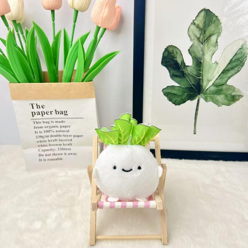 Japanese Cartoon Cabbage Plush Toy Pendant Keychain Creative Simulation Vegetable Plush Toy Bag Decor Keychain Cute Gift