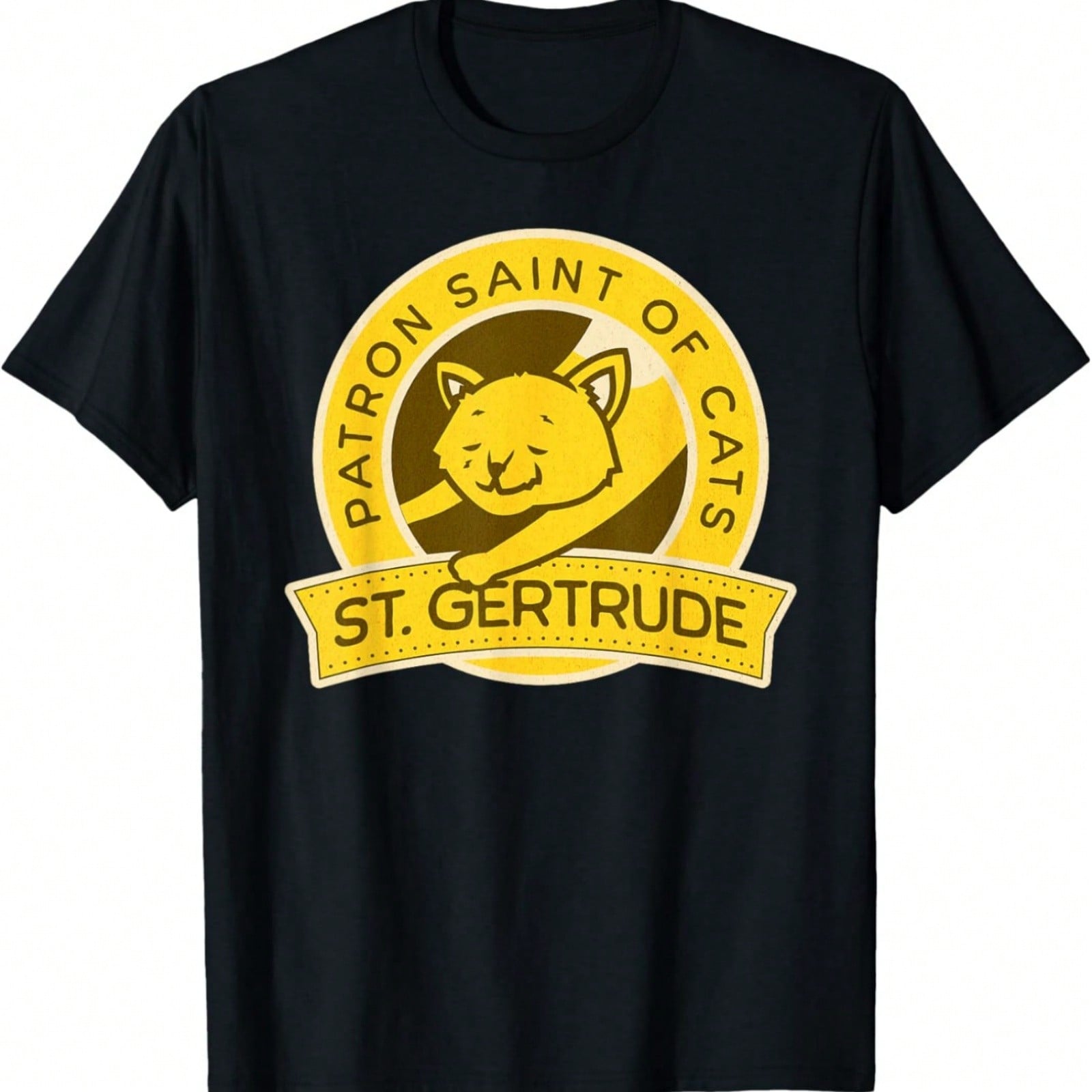 St Gertrude Of Nivelles Great Catholic Patron Saint Of Cats T-Shirt S разноцветный