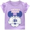 Purple Crew-Neck Baby's Casual Cartoon Half-Sleeve Clothing