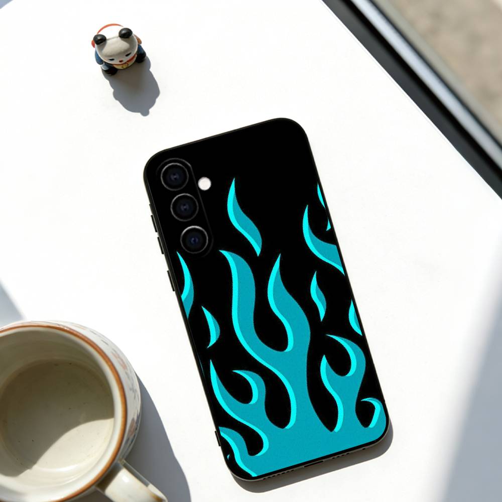 

Fire Phone Case For Samsung Galaxy A73,A72,A71,A70,A53,A52,A51,Soft Silicone Black Cover Samsung a30 a20