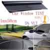 100x50cm 5% Lichtdurchlässigkeit Auto Fensterfolie Professionell Dunkelrauch Schwarz Folie Unzugeschnitten