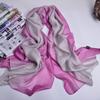 Season Solid Color Gradual Change Color Mulberry Silk Silk Scarf Women, Color Matching Women'S Scarf Shawl Yarn Beach Towel