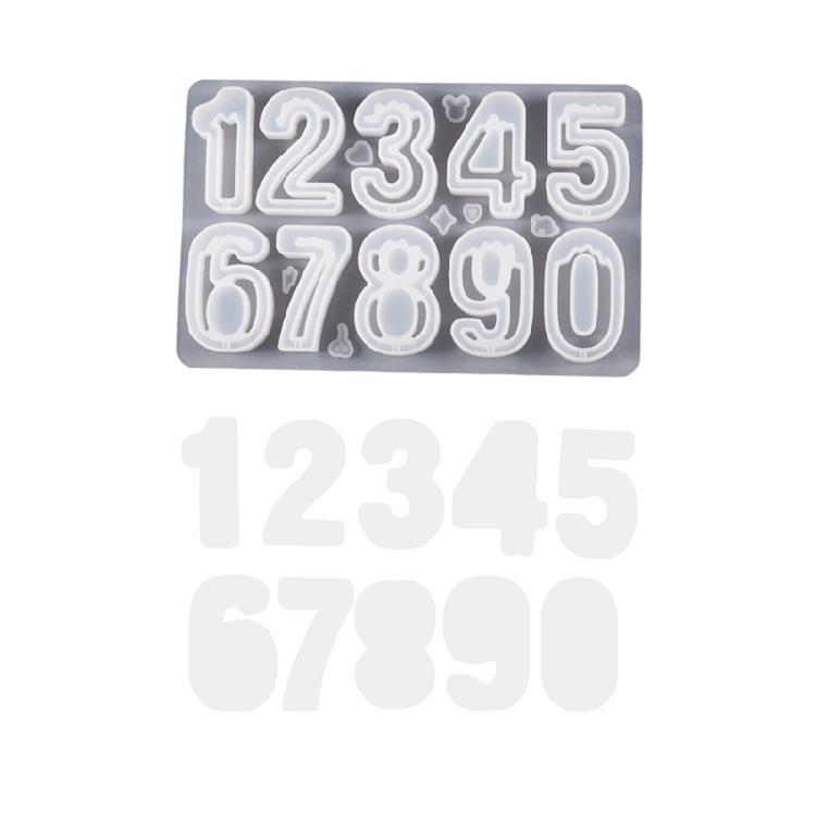 Number Mold 0 To 9 Silicone Mould Epoxy Resin Molds for DIY Handmade Art Crafts