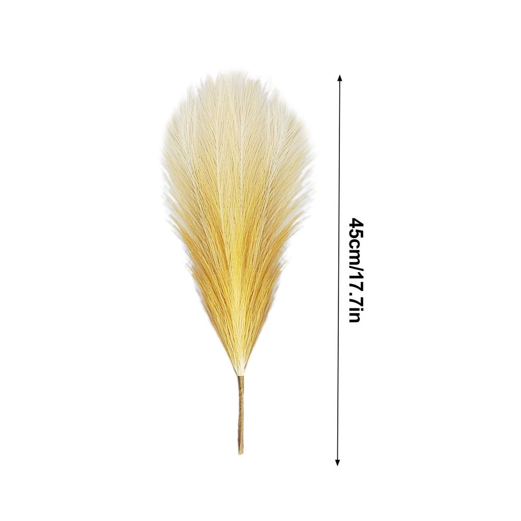 8Pcs  Artificial Pampas Grass Versatile Decorative Gradient Green Modern Vase Filler Faux Pampas