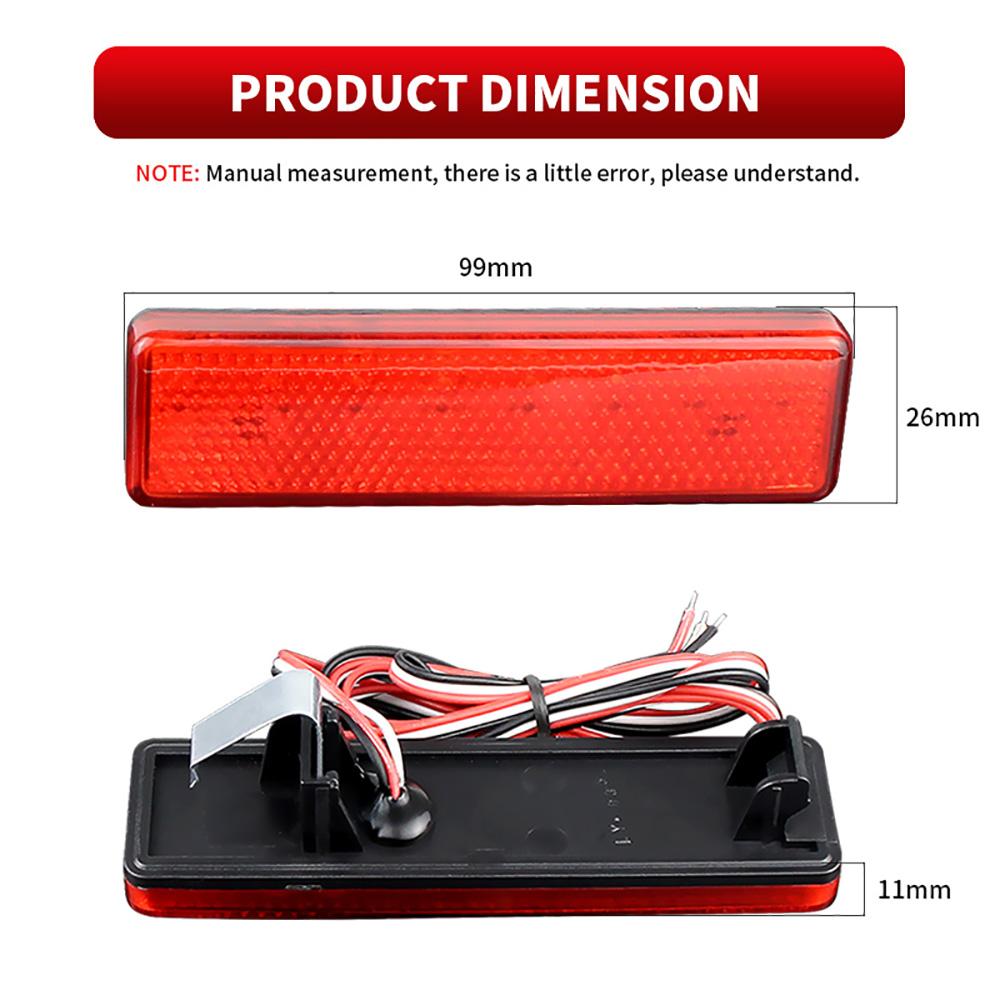 LED Rear Bumper Reflector Tail Light Red For Opel Vauxhall Vivaro Movano A Renault Master Trafic Nissan Primastar Car Accessory