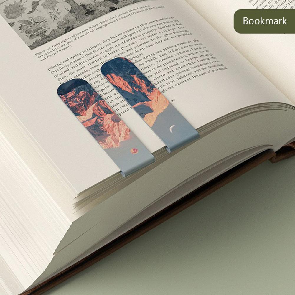 Forest Landscape Themed Magnetic Bookmark Magnet Page Marker Magnetic Page Clip For Students Teachers Book Marks Reading Tools