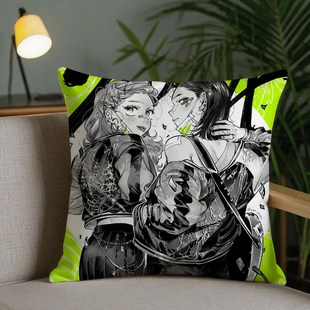 AAya OOosawa KKoga MMitsuki Pillow Case Square DoubleSided Printing Sofa Cushion Cover Pillowcase Bedroom Bedside