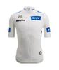 Santini Tour DE France-White Funline Cycling Jersey, Men's White Jersey XXS