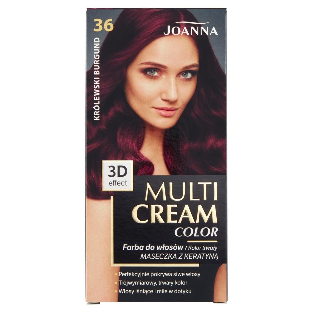 Joanna Multi Cream Color Farba Do Włosów Nr 36 Królewski Burgund.