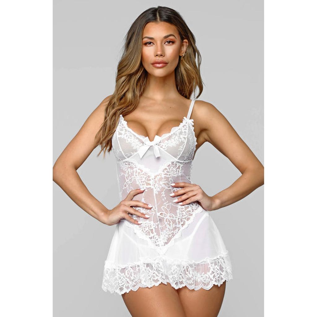 Women's Sleepwear  Spaghetti Strap Dress  Transparent Sexy Nightgowns Lace Slip Pajamas  Sexy Set Lingerie