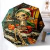 1pc Skeleton In Christmas Automatic Folding Cartoon Practical Umbrella - 3 Folding Design, Vivid Cartoon Pattern, Suitable for Outdoor Activities, A G