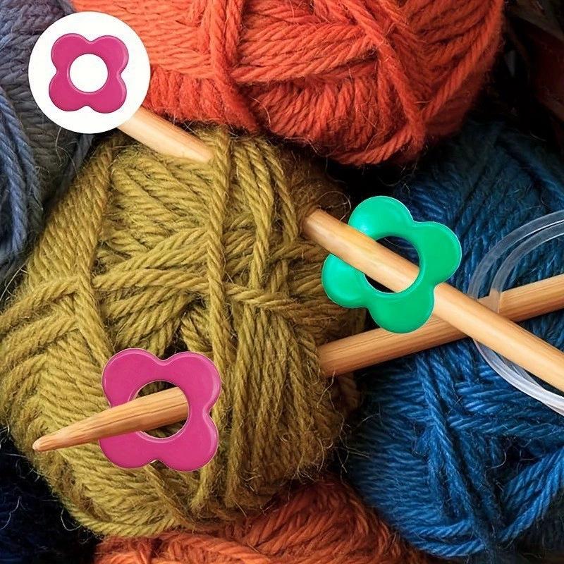 Mickey & Flower Metal Spiral Stitch Markers Set for Knitting