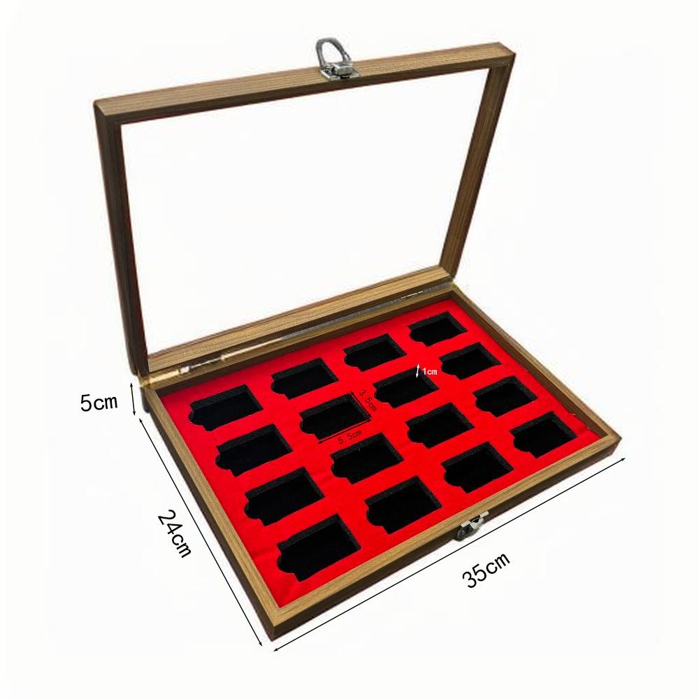 Windproof Lighter Display & Storage Box, Transparent Dustproof Cover, Large Capacity