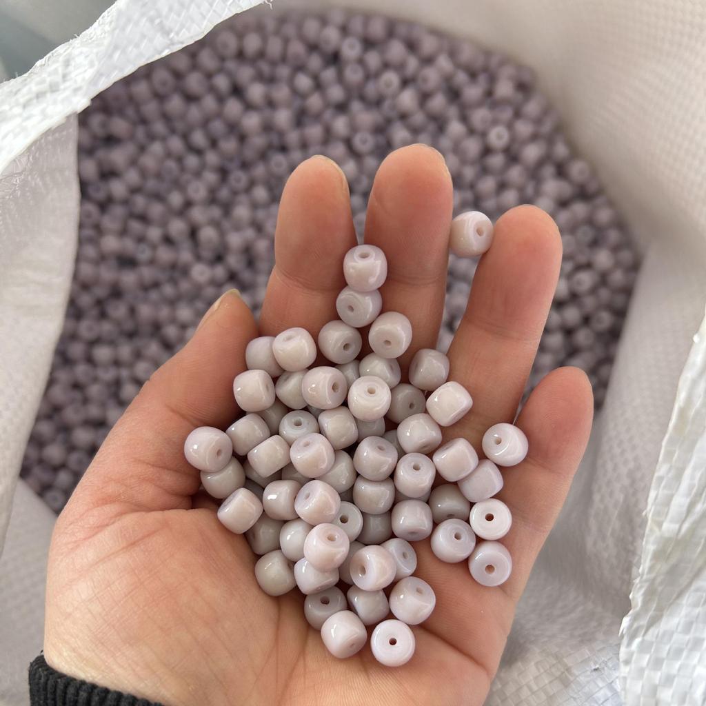 Multi-Color 6x8mm Glass Barrel Beads for Jewelry Making