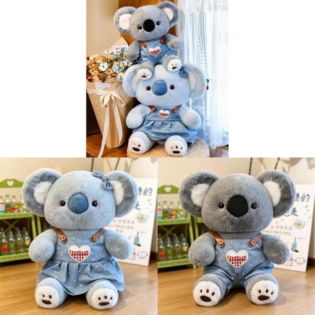 Cowboy Koala Plush Toy For Couples With Soft Cotton Filling Perfect For Gifts And Decor