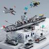 6 In 1 Military Navy Ship Construction Blocks War Army Boat Plane Model Toy Sets City Police Station Christmas Gifts For Kids