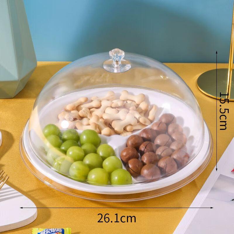 Acrylic Divided Serving Platter with Lid