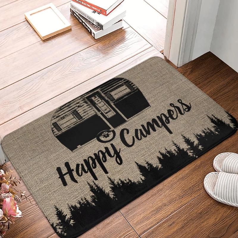 Whimsical Motorhome Adventure Print Mat, Durable Anti-Slip Doormat for Home Kitchen Bedroom Living Room Entrance Carpet