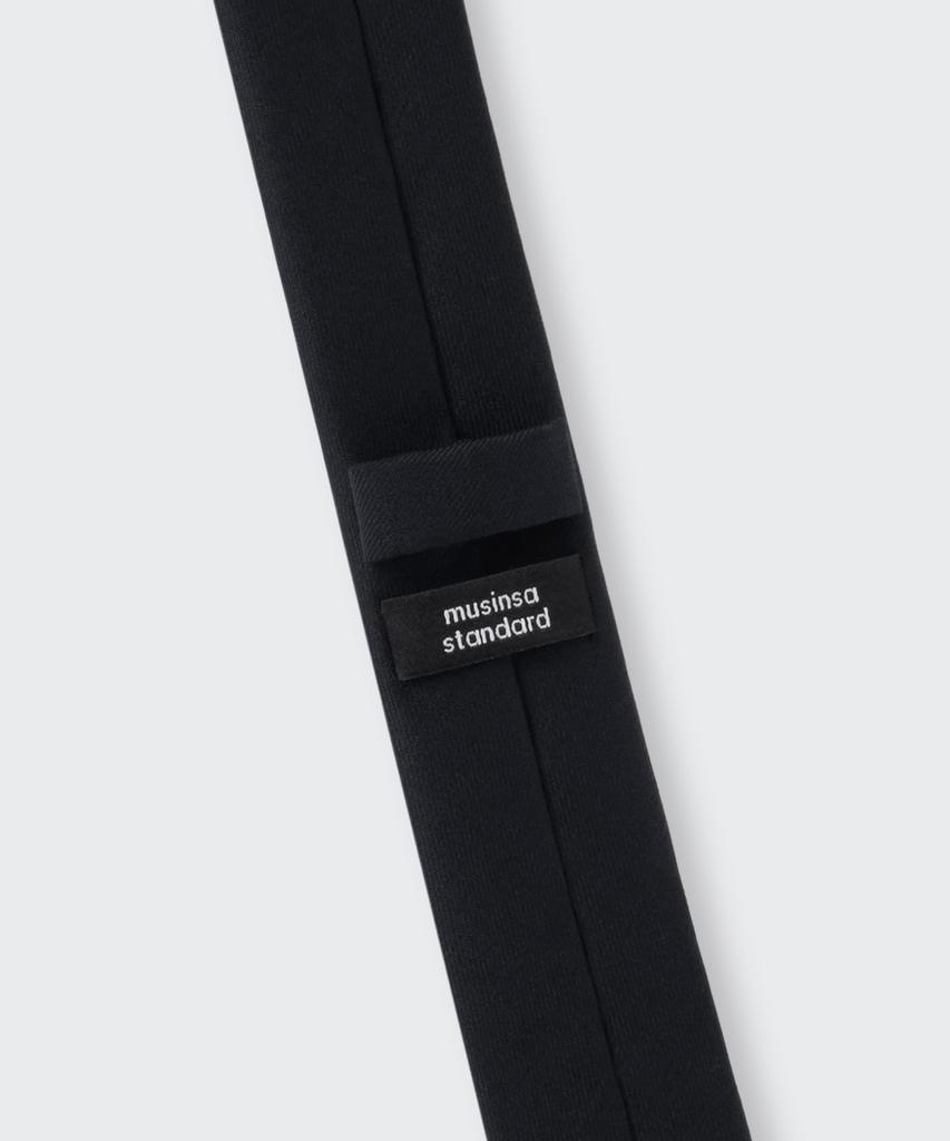 MUSINSA STANDARD Wool Slim Solid Tie [Black]