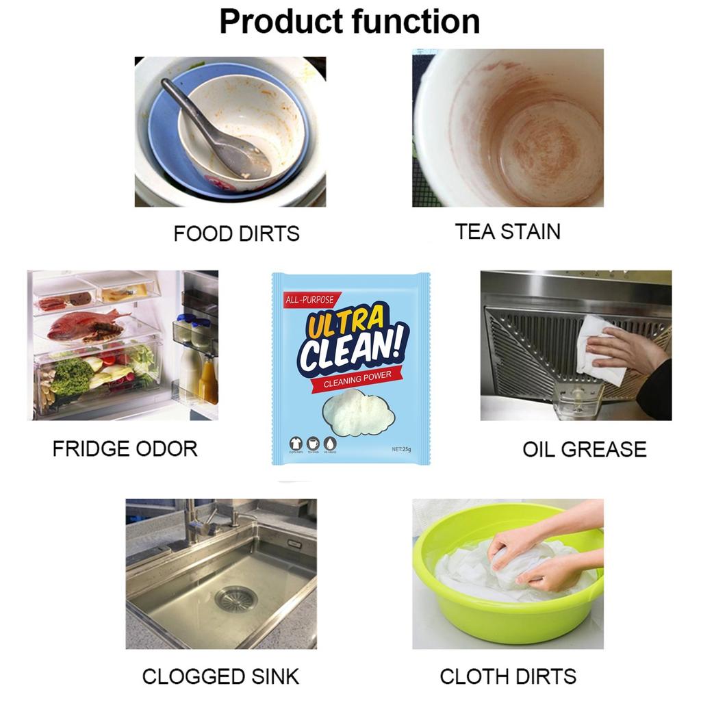 GreaseAway Powder Cleaner Univerzální čistící prášek Víceúčelový odstraňovač