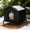 High Quality Oxford Cloth Outdoor Cat House with Stand - Insulated Shelter with Aluminum Foil Lining, Snow & Wind Protection