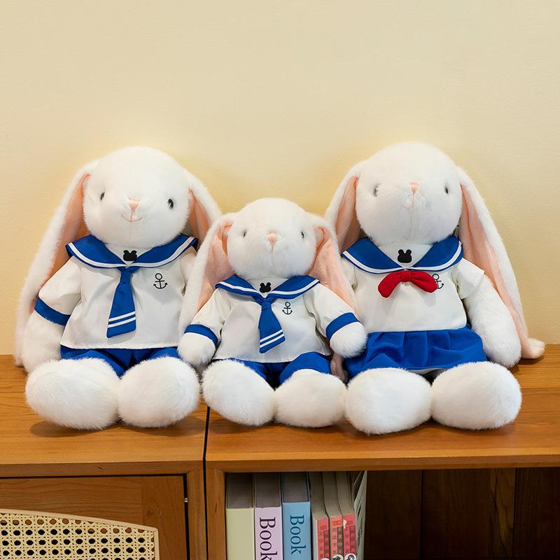 New Product Cute Navy Rabbit Doll Rabbit Plush Toy Children Comfort Doll Birthday Gift Rag Doll