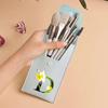 8pcs Travel Makeup Brush Case Kit Travel and Daily Use Beauty Set Blending Beauty Tool Bag Flower Color 26 Letters Pattern