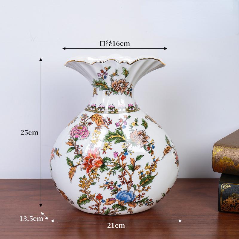 Creative lucky bag ceramic vase Home decoration accessories Living room tabletop decorations Flower arrangement device
