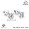 S925 Sterling Silver Four-Prong Solitaire Stud Earrings – Elegant Classic Design for Women